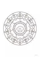 Vorschau - Arbeitsblätter - Herbst-Mandalas 2: Apfelernte, Kürbisfest, Regentanz | 3 ganzseitige Mandalas zum Ausmalen | Klasse 1–2 | Kunst - Seite 3