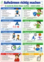 Vorschau - Poster - Aufwärmen richtig machen – Spickzettel | Sport - Deckblatt
