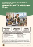 Vorschau - Unterrichtsreihen - Geldpolitik EZB Inflation Wirtschaft Oberstufe | Unterrichtseinheit 17 Seiten mit Lösungen | Leitzins, Realzins, echte Daten 2019–2026 | Kontrovers gedacht 2.4 - Seite 1