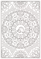 Vorschau - Arbeitsblätter - Herbst-Mandalas für Fortgeschrittene | 5 seitenfüllende A4-Mandalas mit kleinen Feldern | Klasse 2–4 | Kunst - Seite 3