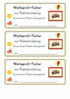 Vorschau - Unterrichtsreihen - Werbeplakat erstellen: Werbeprofi-Fächer - Seite 1