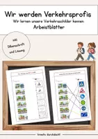 Vorschau - Arbeitsblätter - Verkehrsschilder / Arbeitsblätter - Deckblatt