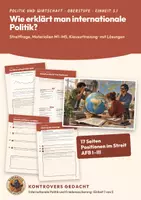 Vorschau - Unterrichtsreihen - Theorien internationale Politik Oberstufe | Unterrichtseinheit 17 Seiten mit Lösungen | Realismus, Liberalismus, Konstruktivismus | Kontrovers gedacht 5.1 - Deckblatt