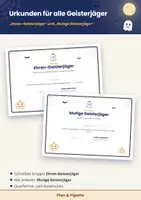 Vorschau - Arbeitsblätter - Das Spukhaus: Escape Room Halloween Mathe Klasse 4 - Rätselkarten + digitale Code-Eingabe | Zahlenraum bis 1000, schriftlich rechnen, Zehnerzahlen - Seite 1