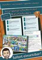 Vorschau - Arbeitsblätter - Prüfziffern – wie Computer Tippfehler erkennen – Lesespurgeschichte mit Rätselaufgaben (Klasse 7) - Deckblatt
