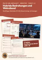 Vorschau - Unterrichtsreihen - Wehrpflicht Wehrdienst Politik Oberstufe | Unterrichtseinheit 17 Seiten mit Lösungen | Hybride Bedrohungen, neues Wehrdienstgesetz, Debatte | Kontrovers gedacht 5.5 - Deckblatt