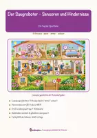 Vorschau - Arbeitsblätter - Der Saugroboter – Sensoren und Hindernisse – Lesespurgeschichte mit Rätselaufgaben (Klasse 3) - Seite 1