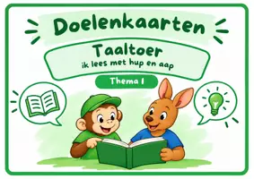 Voorbeeld - Doelenkaarten - Taaltoer ik lees met hup en aap - Thema 1 - Voorblad