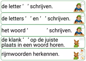 Voorbeeld - Doelenkaarten - Taaltoer ik lees met hup en aap - Thema 1 - Pagina 3