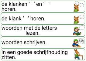 Voorbeeld - Doelenkaarten - Taaltoer ik lees met hup en aap - Thema 2 - Pagina 2