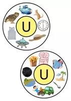 Vorschau - Spiele - Lautrad U/u Klammerkarte - Druckschrift - Seite 1