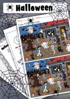 Vorschau - Arbeitsblätter - Halloween Wimmelbild mit Aufgaben | DaZ oder Grundschule - Deckblatt