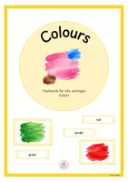 Vorschau - Präsentationen/Tafelbilder - Colours - Flashcards - Englisch - Deckblatt