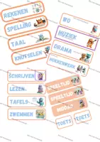 Voorbeeld - Dagritmekaarten thema monsters - Voorblad