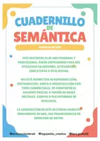 Vista previa - Hojas de trabajo - Cuadernillo Infantil de Semántica - página 1
