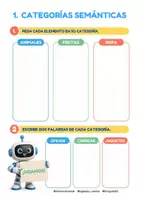 Vista previa - Hojas de trabajo - Cuadernillo Infantil de Semántica - página 2