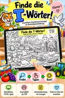 Vorschau - Arbeitsblätter - Finde die T-Wörter! Interaktives Smartboard Suchspiel! - Deckblatt
