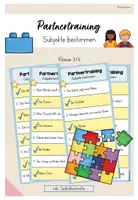 Vorschau - Aufgabenkarten - Materialpaket: Partnertraining - Satzglieder bestimmen (Kl. 3/4) - Seite 1
