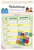 Vorschau - Aufgabenkarten - Partnertraining: Zeitbestimmungen benennen (Kl. 3/4) - Deckblatt