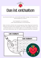 Vorschau - Arbeitsblätter - Les couleurs - Hefteintrag und Wortschatzübung - Seite 1