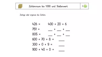 Vorschau - Arbeitsblätter - Zahlenraum bis 1000 & Stellenwerte – 12 differenzierte Karteikarten - Seite 2