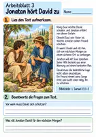 Vorschau - Arbeitsblätter - David und Jonatan halten zusammen | Religion Klasse 4 Arbeitsblätter | Evangelische Religionslehre | 10 Arbeitsblätter als PDF - Seite 3