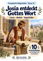 Vorschau - Arbeitsblätter - Josia entdeckt Gottes Wort | Religion Klasse 4 Arbeitsblätter | Evangelische Religionslehre | 10 Arbeitsblätter als PDF - Deckblatt