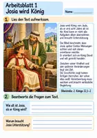 Vorschau - Arbeitsblätter - Josia entdeckt Gottes Wort | Religion Klasse 4 Arbeitsblätter | Evangelische Religionslehre | 10 Arbeitsblätter als PDF - Seite 1