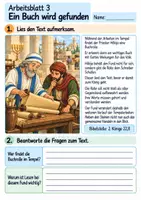 Vorschau - Arbeitsblätter - Josia entdeckt Gottes Wort | Religion Klasse 4 Arbeitsblätter | Evangelische Religionslehre | 10 Arbeitsblätter als PDF - Seite 3