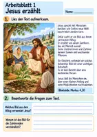 Vorschau - Arbeitsblätter - Jesus erzählt vom Senfkorn | Religion Klasse 4 Arbeitsblätter | Evangelische Religionslehre | 10 Arbeitsblätter als PDF - Seite 1