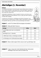 Vorschau - Stundenentwürfe - Arbeitsblätter Allerheiligen Allerseelen Halloween Stationenlernen - Seite 2