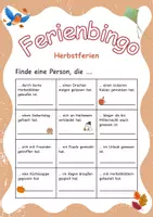 Vorschau - Arbeitsblätter - Materialpaket: Ferienbingo (Ostern, Pfingsten/Frühling, Sommer, Herbst) - Seite 1