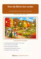 Vorschau - Stationenlernen - Wenn die Blätter bunt werden – Lesespurgeschichte mit Rätselaufgaben (Klasse 3) - Seite 1