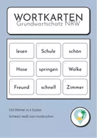 Vorschau - Fördermaterial/Inklusion - Grundwortschatz NRW Wortkarten Grundschule zum Ausdrucken Klasse 1 bis 4 kostenlos - Deckblatt