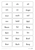 Vorschau - Fördermaterial/Inklusion - Grundwortschatz NRW Wortkarten Grundschule zum Ausdrucken Klasse 1 bis 4 kostenlos - Seite 1