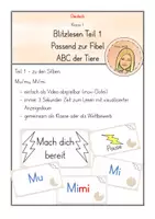 Vorschau - Spiele - Blitzlesen Klasse 1 I passend für ABC der Tiere I Teil 1 (Mi/mi) - Deckblatt