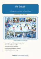 Vorschau - Mal- und Bastelvorlagen - Die Eishalle – Lesespurgeschichte mit Rätselaufgaben (Klasse 4) - Seite 1