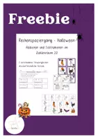 Vorschau - Arbeitsblätter - Rechenspaziergang - Halloween ZR20 Addition und Subtraktion - Deckblatt