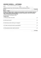 Voorbeeld - George Orwell Listening Comprehension - Pagina 1