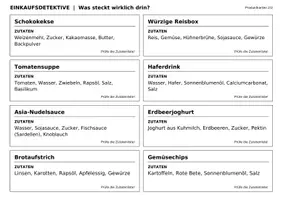 Vorschau - Spiele - Einkaufsdetektive Was steckt wirklich drin? Zutatenliste! - Übung - Seite 2