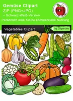 Vorschau - selbst erstellte Cliparts/Grafiken - Cliparts Gemüse - Deckblatt