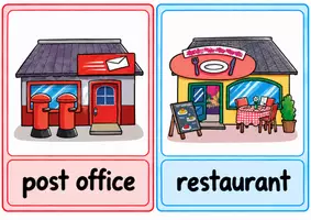 Vorschau - Bildkarten - In town flashcards - Seite 1