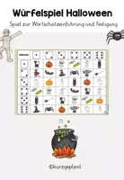 Vorschau - Spiele - Würfelspiel Halloween - Wortschatzarbeit - Deckblatt
