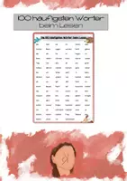 Vorschau - Fördermaterial/Inklusion - 100 häufigsten Wörter Liste - Deckblatt