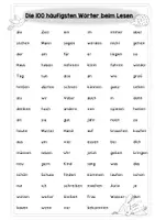 Vorschau - Fördermaterial/Inklusion - 100 häufigsten Wörter Liste - Seite 3