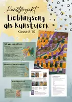 Vorschau - Mal- und Bastelvorlagen - Mein Lieblingssong als Kunstwerk - Kunstprojekt Klasse 8,9,10 - Deckblatt