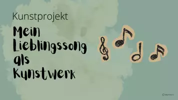 Vorschau - Mal- und Bastelvorlagen - Mein Lieblingssong als Kunstwerk - Kunstprojekt Klasse 8,9,10 - Seite 1