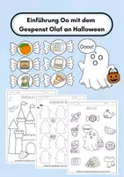 Vorschau - Stundenentwürfe - Einführung Buchstabe Oo: Gespenst Olaf an Halloween - Deckblatt