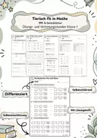 Vorschau - Arbeitsblätter - Tierisch fit in Mathe - 111 Arbeitsblätter | Übungs- und Vertretungsstunden Klasse 1 - Deckblatt