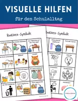 Vorschau - Fördermaterial/Inklusion - Visuelle Hilfen für den Schulalltag in Deutsch / Englisch - Deckblatt